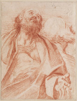 A+ 068
<br/>
Apostel of heilige, opziend, en tweede manskop
<br/>
<em>Faccini, Pietro (1575-1602) - toegeschreven aan</em>